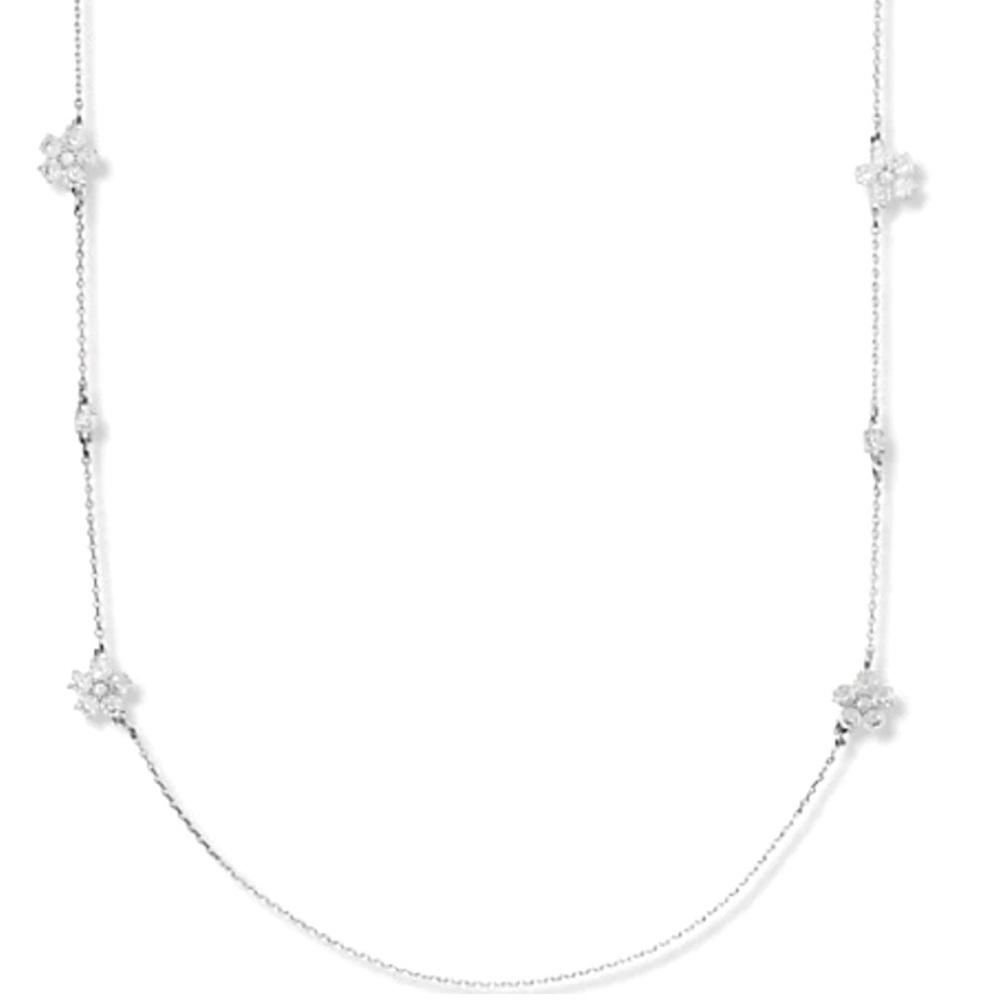 $129 Kate Spade Gleaming Gardenia Necklace Silver-Tone
